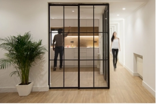 Puertas correderas Saheco Frame negro mate