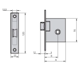 PICAPORTE EMBUTIR MADERA CVL 249 PICAPORTE EMBUTIR MADERA CVL 249