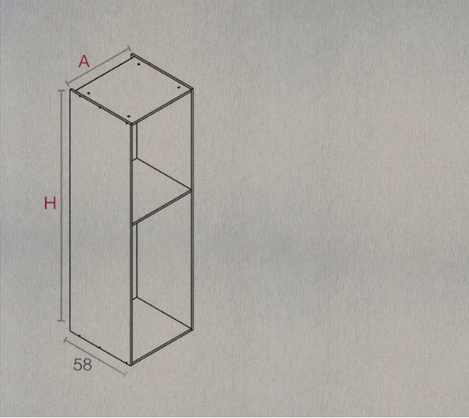 COLUMNA COCINA HIDRÓFUGA ALUMINIO DESPENSA