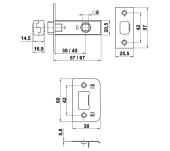 PICAPORTE TUBULAR EMBUTIR AMIG 6 PICAPORTE TUBULAR EMBUTIR AMIG 6