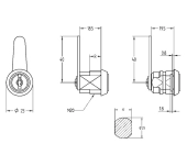 CERRADURA BUZÓN AGA 135 CERRADURA BUZÓN AGA 135