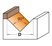 FRESA CMT PARA RANURAR EN "V" (90°) VÁSTAGO 8MM FRESA CMT PARA RANURAR EN "V" (90°) VÁSTAGO 8MM