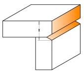FRESA CMT RETALLAR I RANURAR "V" TIJA 8MM FRESA CMT RETALLAR I RANURAR "V" TIJA 8MM