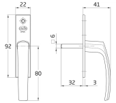 MANILLA VENTANA AMIG MODELO 120 MANILLA VENTANA AMIG MODELO 120