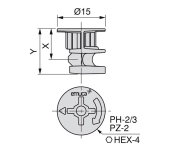 EXCÉNTRICA T15 TABLERO AGLOMERADO 19MM EXCÉNTRICA T15 TABLERO AGLOMERADO 19MM