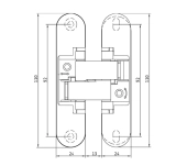 BISAGRA INVISIBLE ANSELMI 521 BISAGRA INVISIBLE ANSELMI 521