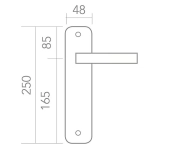 MANILLAS PUERTA PLACA HERRAYMA MR-136