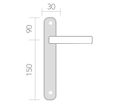 MANILLAS PUERTA PLACA ESTRECHA HERRAYMA MVI-403 MANILLAS PUERTA PLACA ESTRECHA HERRAYMA MVI-403