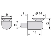 SOPORTE ESTANTES CRISTAL (25UN) SOPORTE ESTANTES CRISTAL (25UN)