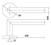 JUEGO MANILLAS ROSETA BECUSA TUBULAR RECTE MRL-2 JUEGO MANILLAS ROSETA BECUSA TUBULAR RECTE MRL-2