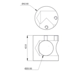 CONNECTOR 90º 2 TUBS CABINES SANITÀRIES CONNECTOR 90º 2 TUBS CABINES SANITÀRIES