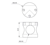 CONNECTOR 90º 3 TUBS CABINES SANITÀRIES CONNECTOR 90º 3 TUBS CABINES SANITÀRIES