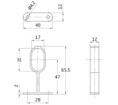 SOPORTE TUBO OVAL AMIG MODELO 8 ARMARIO SOPORTE TUBO OVAL AMIG MODELO 8 ARMARIO