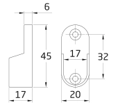 SOPORTE TUBO OVAL AMIG MODELO 7 ARMARIO SOPORTE TUBO OVAL AMIG MODELO 7 ARMARIO