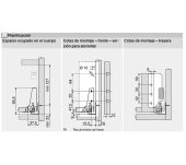 ADAPTADOR TRASERA BLUM Z30B000S ALTURA B DERECHA ADAPTADOR TRASERA BLUM Z30B000S ALTURA B DERECHA