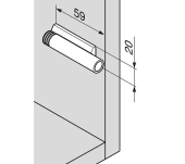 SOPORTE BLUMOTION RECTO BLUM 970.1201 SOPORTE BLUMOTION RECTO BLUM 970.1201