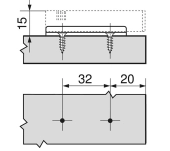 SOPORTE BLUMOTION RECTO BLUM 970.1201 SOPORTE BLUMOTION RECTO BLUM 970.1201