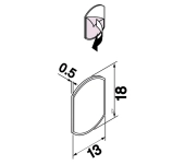 PLETINA DE ACERO ADHESIVA TIP-ON BLUM 955.1008 PLETINA DE ACERO ADHESIVA TIP-ON BLUM 955.1008