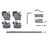 KIT ACCESORIOS AXIS FREE1, 1 PUERTA 2 HOJAS KIT ACCESORIOS AXIS FREE1, 1 PUERTA 2 HOJAS