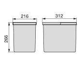 KIT 2 CUBELLS RECICLATGE EMUCA RECYCLE KIT 2 CUBELLS RECICLATGE EMUCA RECYCLE