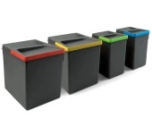 KIT 4 CUBELLS RECICLATGE EMUCA RECYCLE KIT 4 CUBELLS RECICLATGE EMUCA RECYCLE