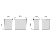 KIT 5 CUBELLS RECICLATGE EMUCA RECYCLE KIT 5 CUBELLS RECICLATGE EMUCA RECYCLE