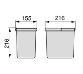 KIT 3 CUBOS RECICLAJE EMUCA RECYCLE KIT 3 CUBOS RECICLAJE EMUCA RECYCLE