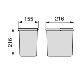KIT 4 CUBELLS RECICLATGE EMUCA RECYCLE KIT 4 CUBELLS RECICLATGE EMUCA RECYCLE