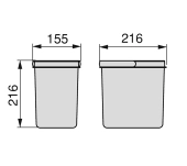 KIT 5 CUBOS RECICLAJE EMUCA RECYCLE KIT 5 CUBOS RECICLAJE EMUCA RECYCLE