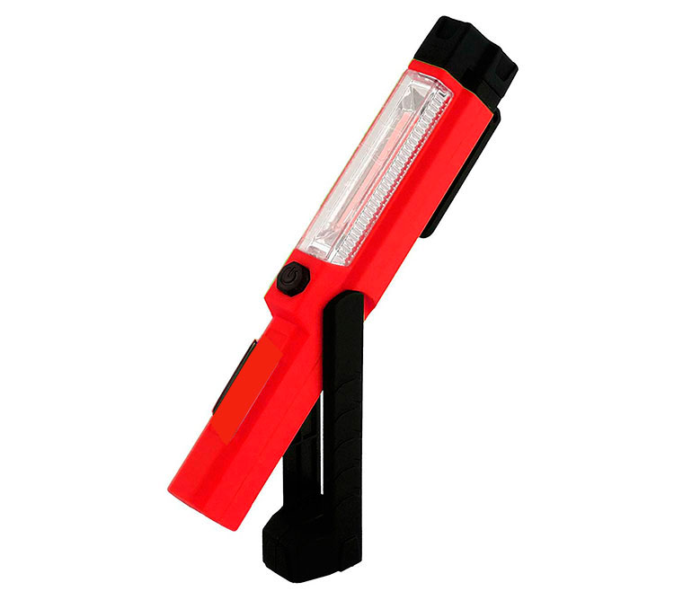  Linterna de trabajo LED portátil, inalámbrica y recargable con  gancho para colgar, de color rojo, S, Rojo y negro, 1 : Herramientas y  Mejoras del Hogar