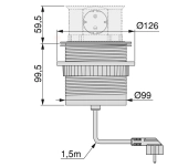 MULTICONECTOR CORRIENTE+USB VERTIKAL PUSH 100