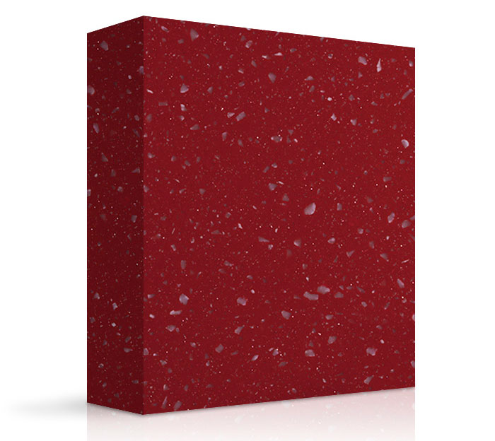 ACRYLIC SOLID SURFACE MEGANITE RED DIAMOND SPARKLE