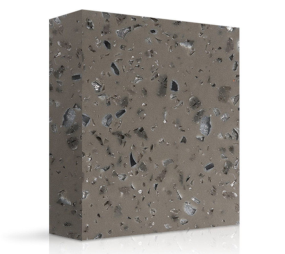 ACRYLIC SOLID SURFACE MEGANITE SILVER SHARDS