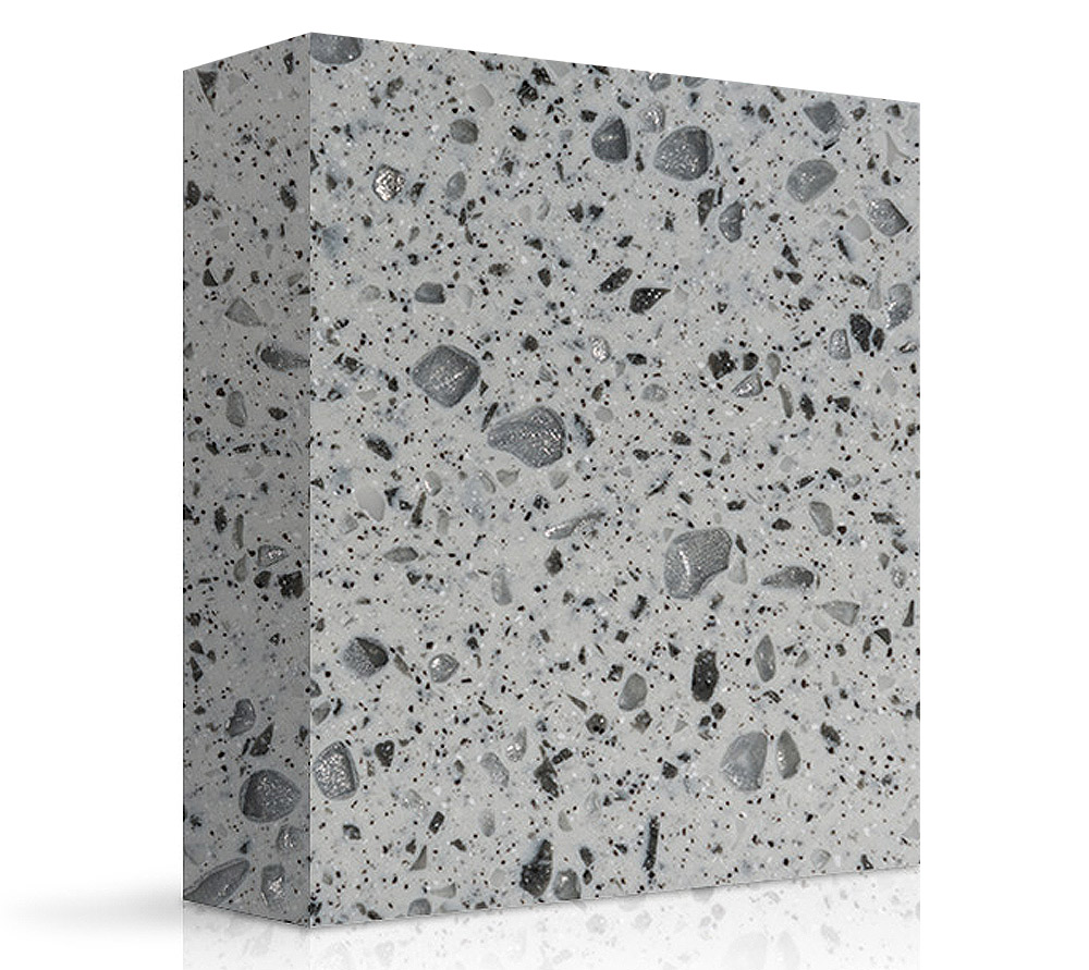 ACRYLIC SOLID SURFACE MEGANITE MOTTLED GRAY