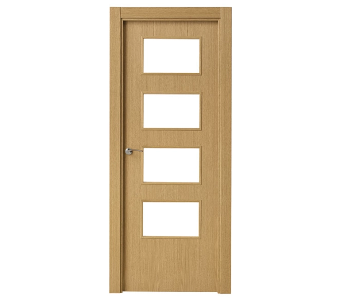 PUERTA INTERIOR CRISTALERA MACIZA ROBLE
