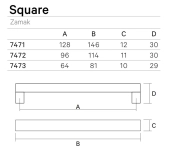 TIRADOR MUEBLE SQUARE 747 TIRADOR MUEBLE SQUARE 747
