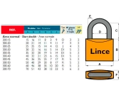 CANDADO NORMAL LINCE 300-20 LLAVES IGUALES CANDADO NORMAL LINCE 300-20 LLAVES IGUALES
