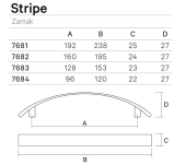 TIRADOR MUEBLE STRIPE 768 TIRADOR MUEBLE STRIPE 768