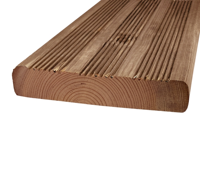 SUELO DE MADERA EXTERIOR AUTOCLAVE MARRÓN CL4