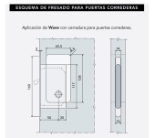 CERRADURA + CERRADERO CORREDERA WAVE PASO/CILINDRO