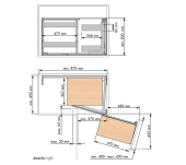 RINCONERO EXTRAÍBLE NOVA FLAT IZQUIERDA RINCONERO EXTRAÍBLE NOVA FLAT IZQUIERDA