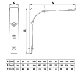 SOPORTE ESCUADRA DE ACERO ESTANTES