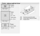 JOC GUIES AMB LATERAL METABOX BLUM 320H4500C JOC GUIES AMB LATERAL METABOX BLUM 320H4500C