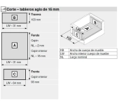 JUEGO GUÍAS CON LATERAL METABOX BLUM 320K4500C JUEGO GUÍAS CON LATERAL METABOX BLUM 320K4500C