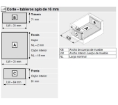 JOC GUIES AMB LATERAL METABOX BLUM 320M5000C JOC GUIES AMB LATERAL METABOX BLUM 320M5000C