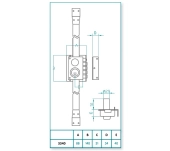 CERRADURA SEGURIDAD JIS 5540 3 PUNTOS DERECHA CERRADURA SEGURIDAD JIS 5540 3 PUNTOS DERECHA