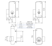 CERRADURA MCM 2556CP SÓLO LLAVE DERECHA CERRADURA MCM 2556CP SÓLO LLAVE DERECHA