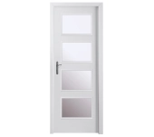PUERTA INTERIOR LISA CRISTALERA LACADO BLANCO