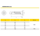 TORNILLO PUNTA BROCA CABEZA PLANA DIN 7504P