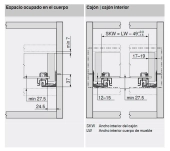 JUEGO GUÍAS TANDEM SP/19 BLUMOTION 560F2500B JUEGO GUÍAS TANDEM SP/19 BLUMOTION 560F2500B